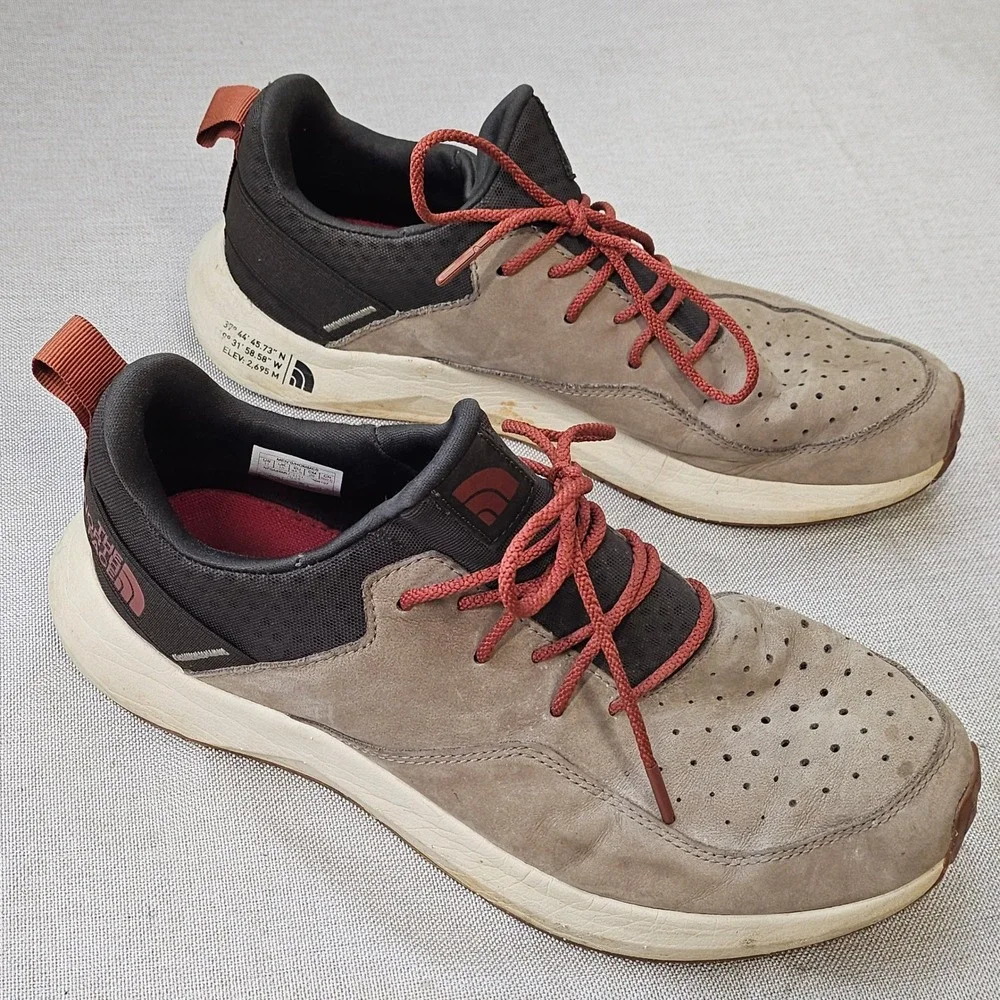 The North Face Recovery Slip-On Knit II Mens 11 Brown Leather Sneakers NF0A48MV
